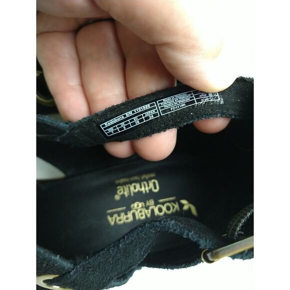 Ugg Black Kookaburra Ortholite Suede Block Cut Out Sandals. Size 7 - Picture 7 of 12